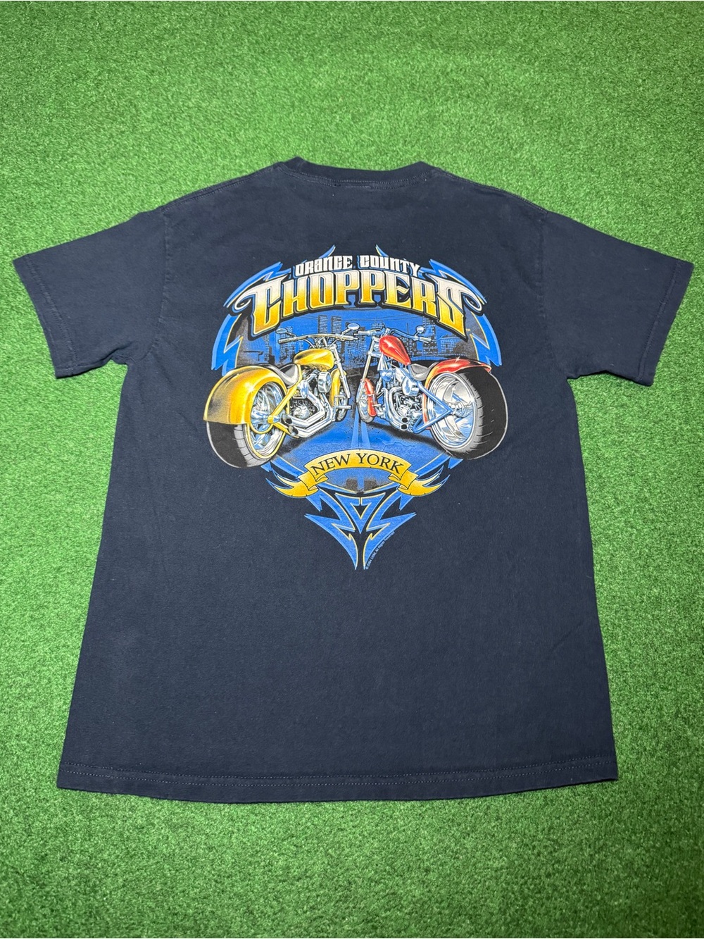 Orange County Choppers T Shirt New York Medium 19x28 Biker Motorcycle